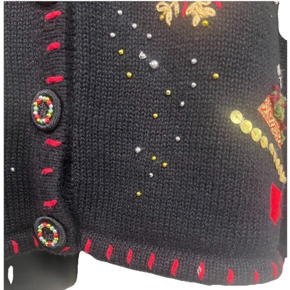 Original Studio Joy 90s Vintage Ugly Christmas Festive Holiday Sweater Vest XL - Picture 6 of 16